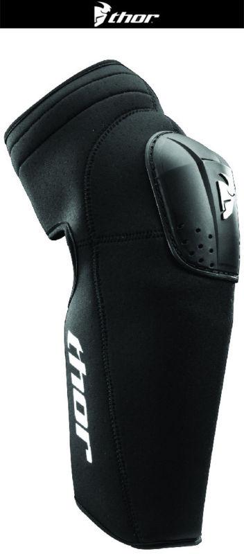 Thor static black knee shin guards one size dirt bike motocross mx armor 2014