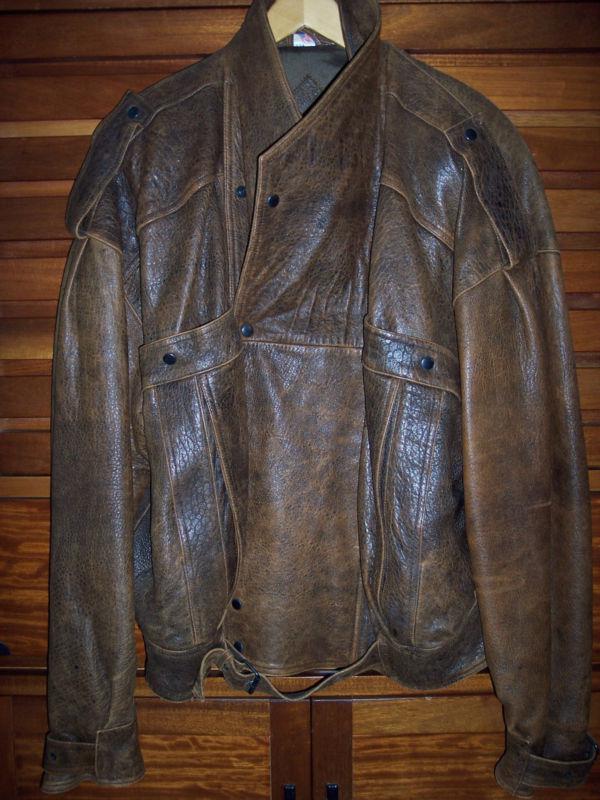 Michael hoban north beach leather jacket. harley biker! sz. 42 see measurements