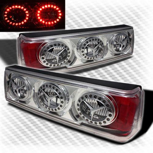 1987-1993 ford mustang clear led tail lights lamps brake pair left+right new set