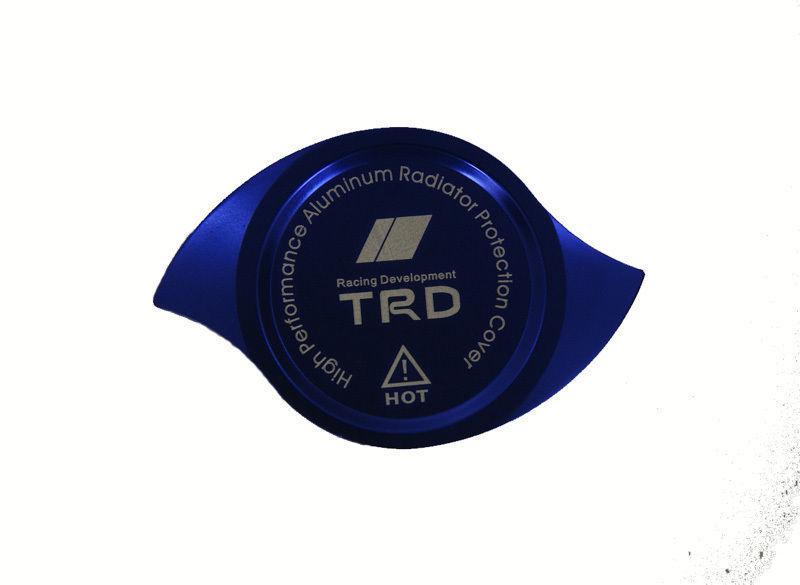 Universal cnc billet trd radiator cap cover blue for toyota lexus scion type n d