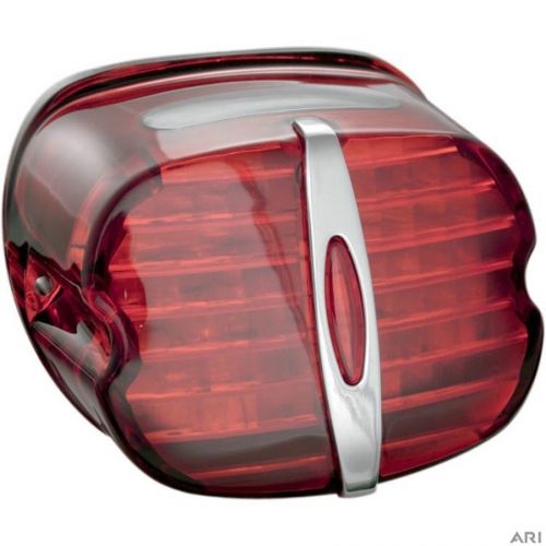 Kuryakyn deluxe panacea taillight lens with no tag light window - red harleyd