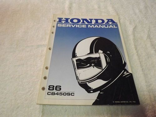 Honda 86 cb450sc service manual