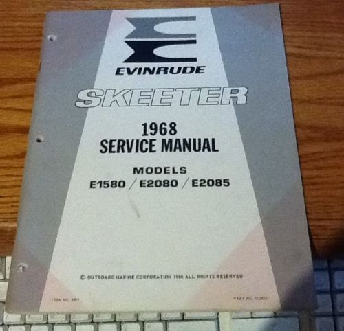 1968 evinrude skeeter e1580/2085 snowmpbile service manual