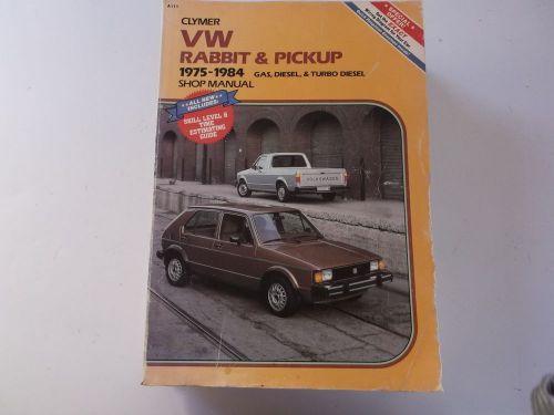 Clymer vw rabbit and pick-up 1975-1984 used