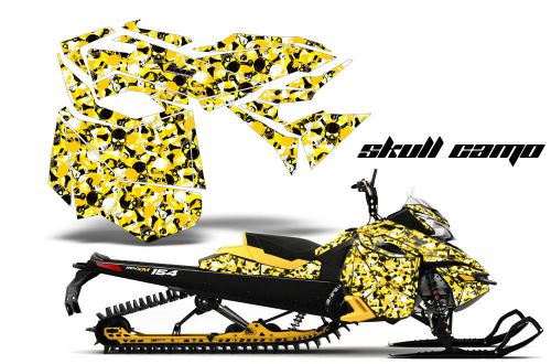 Ski doo rev xm graphic kit amr racing snowmobile sled wrap decal skull camo 2013