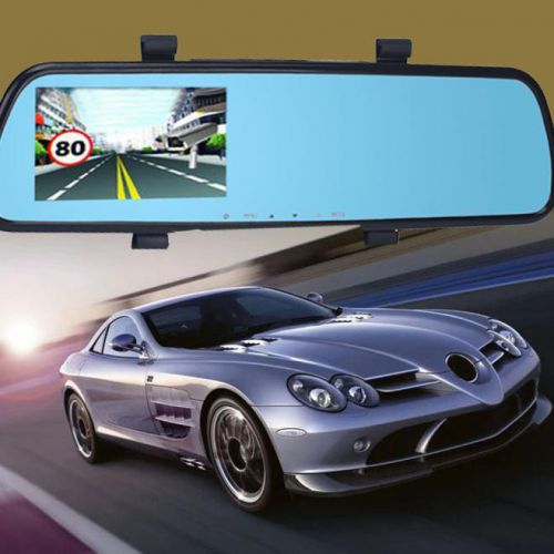 Full hd 1080p 4.3 inch video recorder dash cam rearview mirror car camera dvr