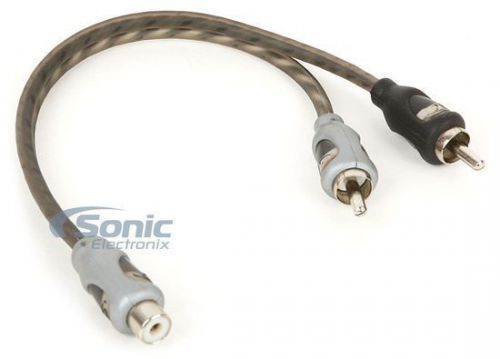 Rockford fosgate rfiy-1f 1 female to 2 male y-adapter rca interconnect cable