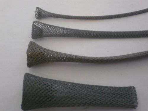 3/8 braided expandable sleeving  gray   techflex 25ft