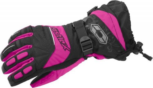 Castle x racewear rizer g7 womens snowmobile gloves pink magenta/black