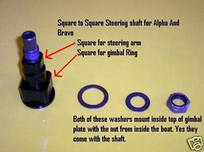 Alpha bravo square to square steering shaft with arm