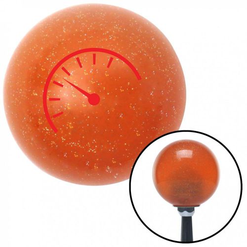 Red instrument gauge orange metal flake shift knob with 16mm x 1.5 insertgear