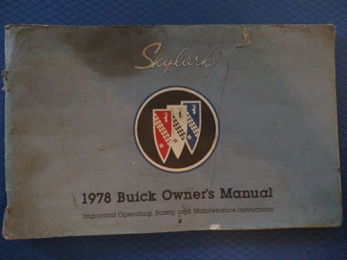 1978 buick skylark owner&#039;s manual