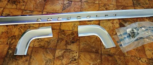 1964 impala 3 piece rear trunk molding with clips cove panel molding