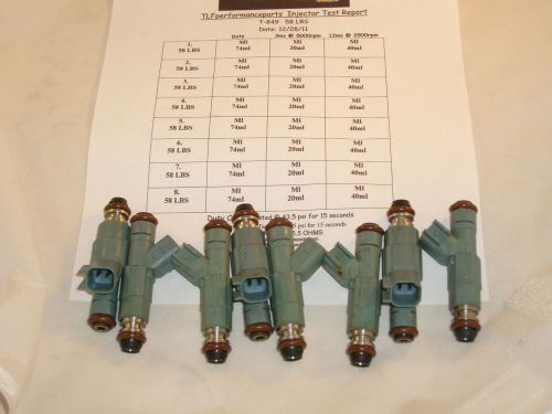 Ford 2000-06 mustang 58#lbs/hr set of  8 direct fit fuel injectors