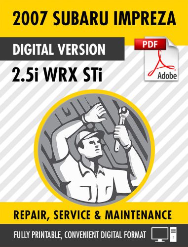 2007 subaru impreza 2.5i wrx sti factory repair service manual