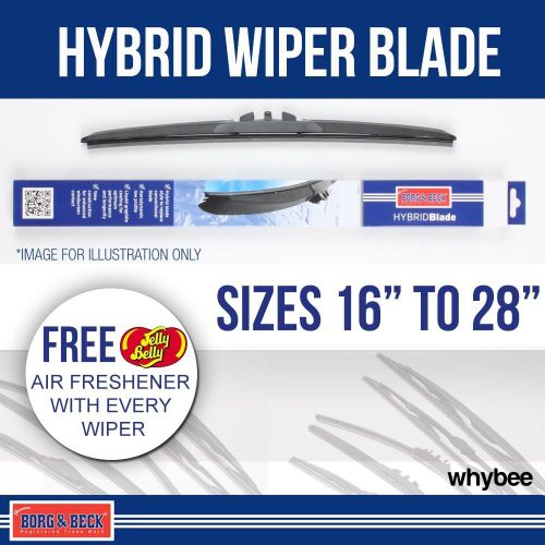 Borg &amp; beck hybrid aero flat wiper blades multi-clip fit all sizes 16&#034; to 28&#034;