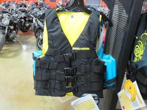 Sea-doo men&#039;s motion pfd life jacket black 2858761290 sz x-large new