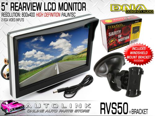 Dna 5 inch rearview lcd monitor for reverse camera 800x400 res + window bracket