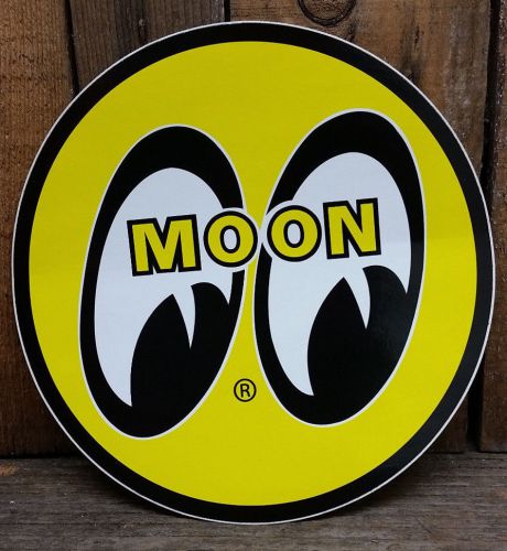 12&#034; moon logo decal hot rod retro vtg gasser decal racing sticker ford  custom