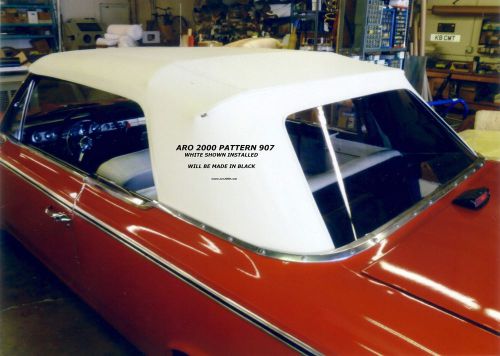 Rambler american 1961-63 convertible top+window - black
