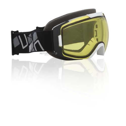 Snowmobile ckx hawkeye goggle snow white anti-fog yellow lens adjustable