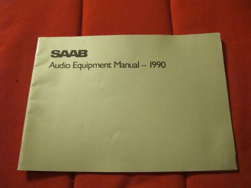 1990 saab 900 audio equipment manual