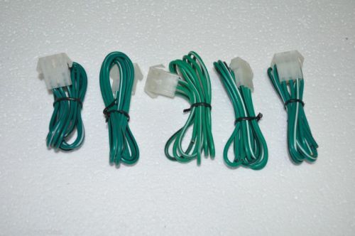 Dei car alarm wiring plug 3 wire pin pigtail connector lot of 5 green white