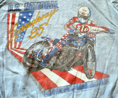 Vintage 85 us national speedway championship dirt flat track motorcycle t-shirt