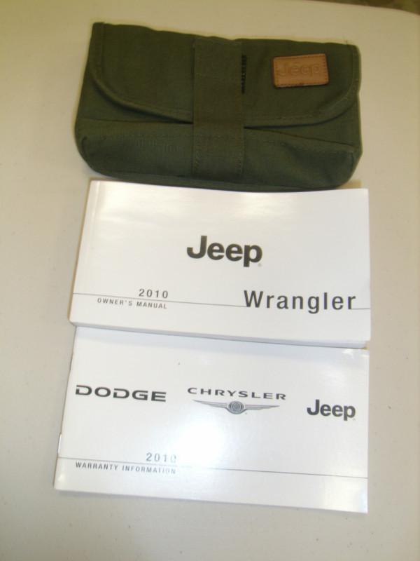 2010 jeep wrangler owner's manual with case