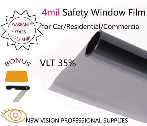New vision 4mil vlt35% security and safety window films 76cmx3m high quality