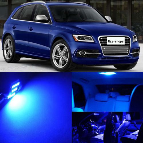 18pcs new  premium blue led lights interior package fit for 2007-2015 audi q7