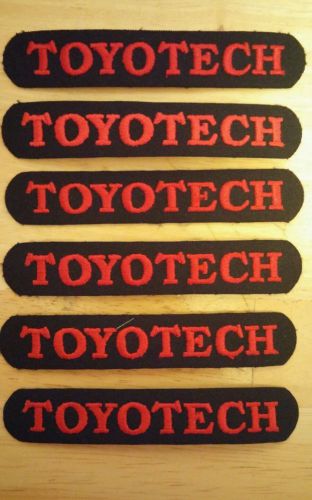 Set of 6!! toyota  rav4 tacoma embroidered patches toyotech nos