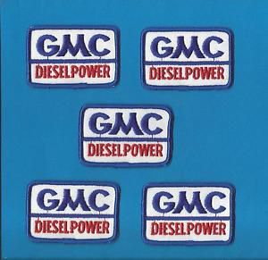 5 lot rare vintage 1980&#039;s gmc diesel power sew on car club jacket hat patches c
