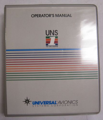 Uns 1 original flight management system universal avionics operator&#039;s manual