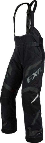 New fxr-snow team fx adult insulated/waterproof pants/bibs, black ops, large/lg