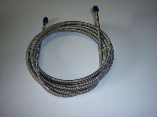 Nitrous hose #4 an 60&#034; stainless steel braided blue ends