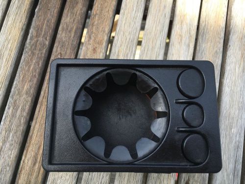 Saab 900 saab 9-3, 94-03 center drink console cup coin holder black oem 4708459