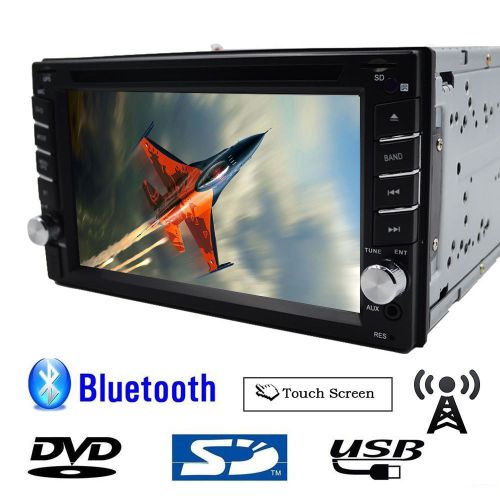 Car stereo double din in dash dvd player 6.2&#034; touch screen subwoofer aux no-gps