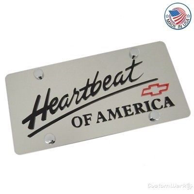 Chevy heartbeat of america + red bowtie license plate