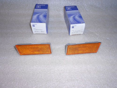New nos gm 1973-79 chevy corvette front side marker lamps pair gm # 362955+56