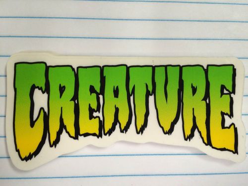 Creature, skate board sticker, decal, awesomely cool, 4&#034; x 2&#034;