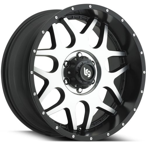20x9 machined black lrg 104 8x170 +0 wheels 35x12.50r20lt tires