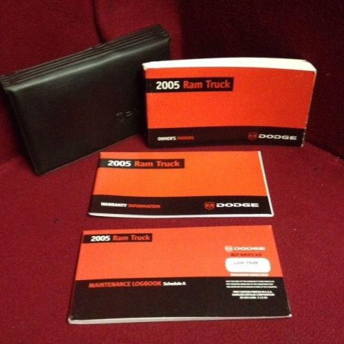 2005 dodge ram 1500 owners manual with service and warranty books and case