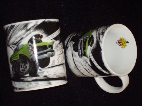 (one) car print coffee mug of a 1967 pontiac gto