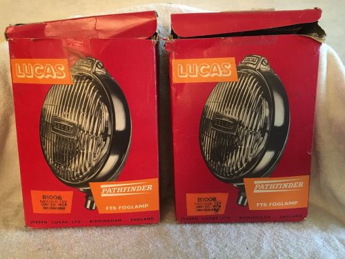 Pair of vintage lucas ft6 pathfinder fog lamps - correct for many british cars