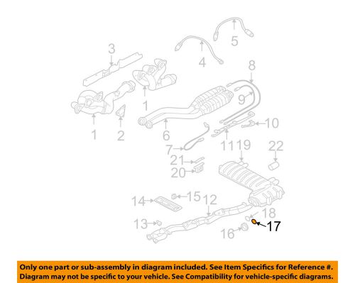 Bmw oem 01-06 m3 3.2l-l6 exhaust system-intermed pipe o-ring 18101405737