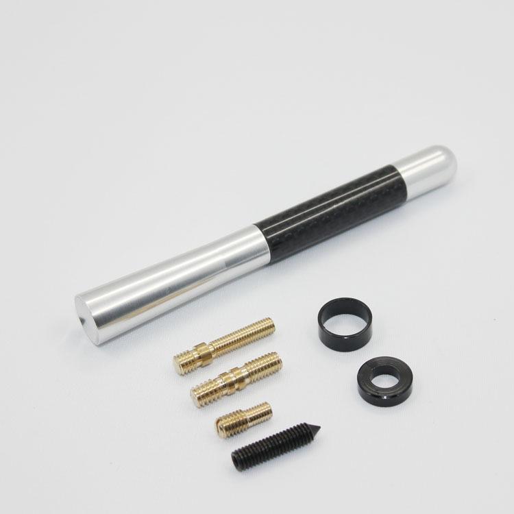 4.7"  black carbon fiber universal screw in type short antenna for most car