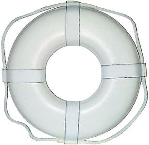 Cal-june g19 19 white ring buoy w/straps