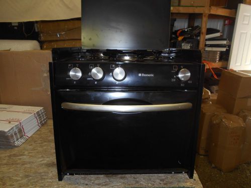 *dometic smev lp 3 burner stove with oven black rv *78*