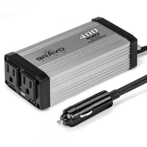 Bravo view inv-400u 400 watt power inverter with usb charging port